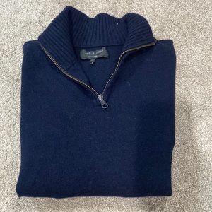 Rag and bone cashmere half zip